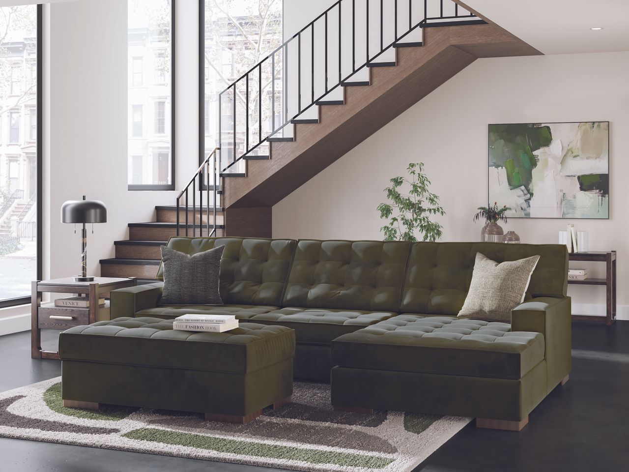 Marlow Peak 2-Piece Sectional with RAF Chaise In Olive NC61702S2