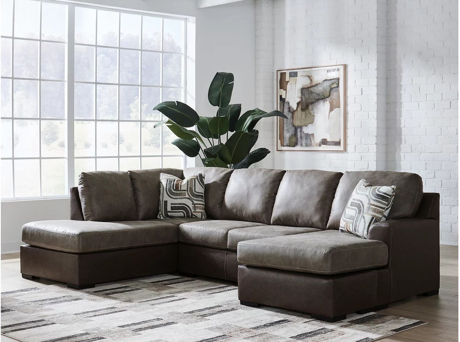 Helson 2-Piece LAF Sectional with Chaise In Fossil NC62703S1