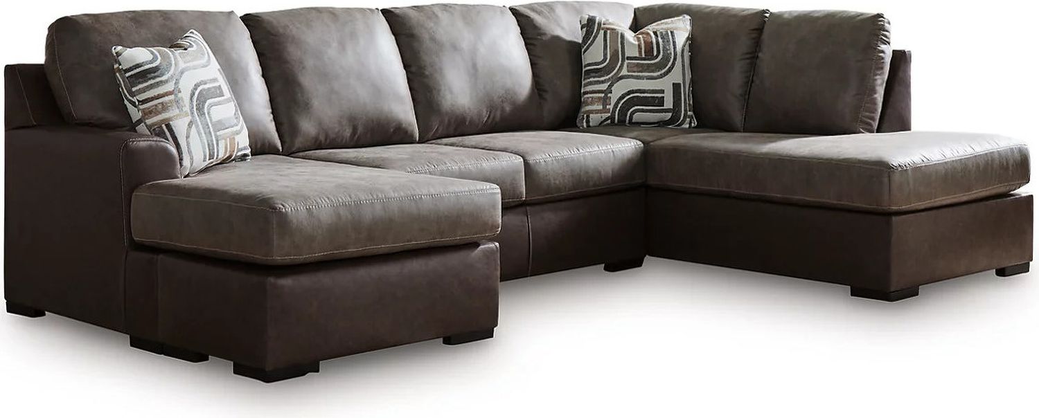 Helson 2-Piece RAF Sectional with Chaise In Fossil NC62703S2
