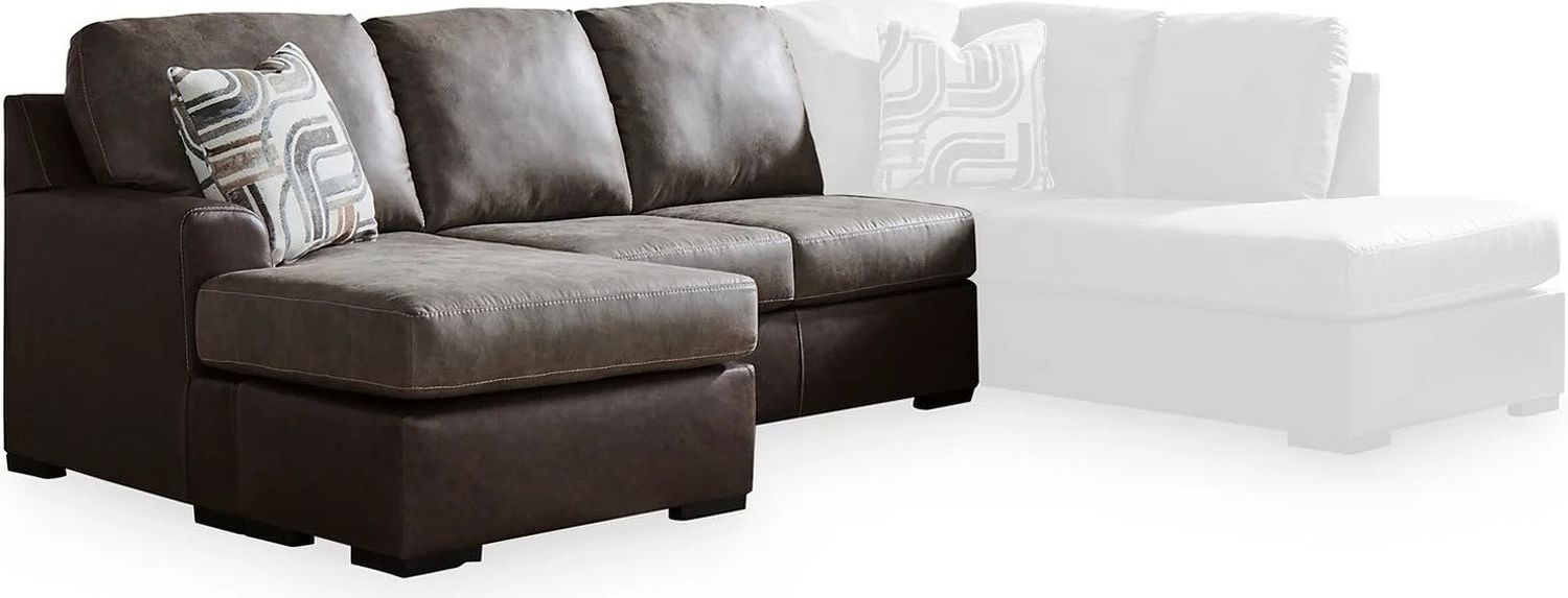 Helson 2-Piece RAF Sectional with Chaise In Fossil NC62703S2