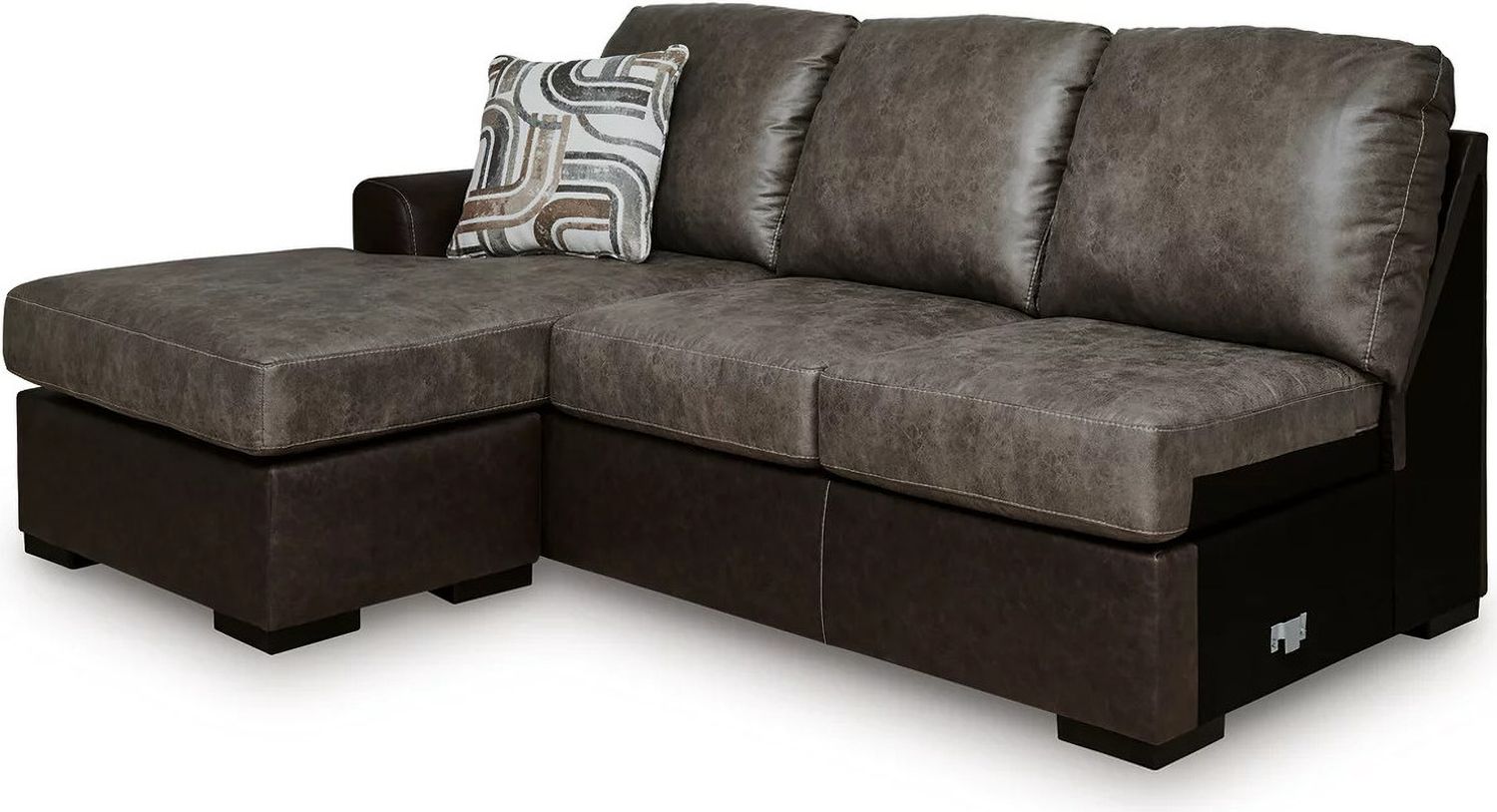 Helson 2-Piece RAF Sectional with Chaise In Fossil NC62703S2
