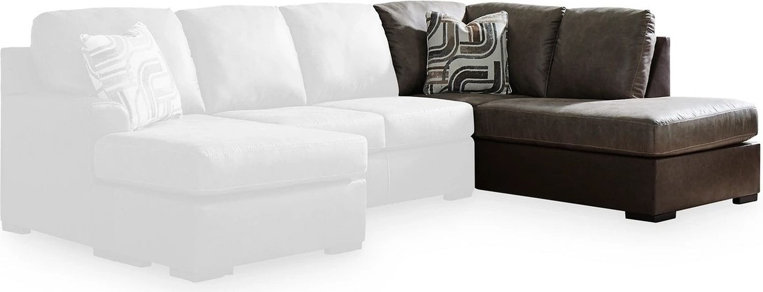 Helson 2-Piece RAF Sectional with Chaise In Fossil NC62703S2