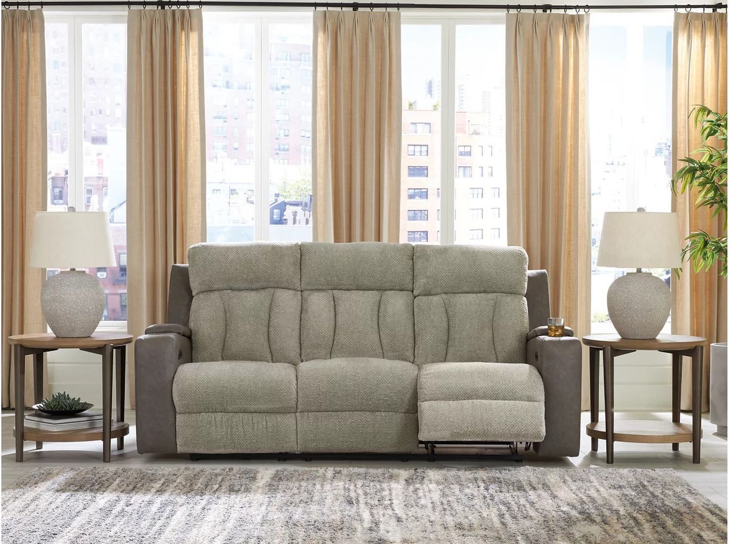 Point Clear Power Reclining Sofa In Sisal NC6320415