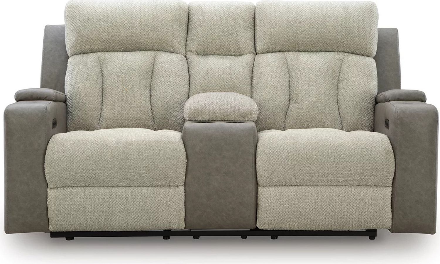 Point Clear Power Reclining Loveseat with Console In Sisal NC6320418