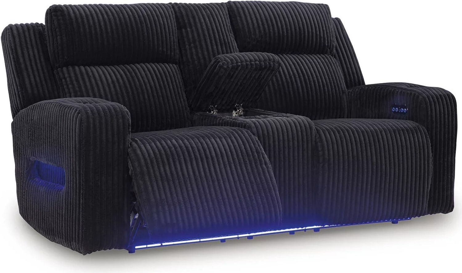 Broad Cove Power Reclining Loveseat with Console In Black NC6420218