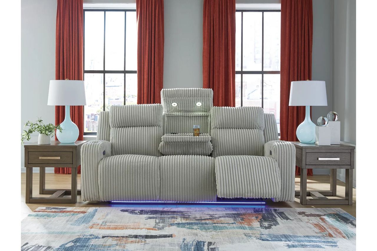 Broad Cove Power Reclining Sofa In Alloy NC6420315