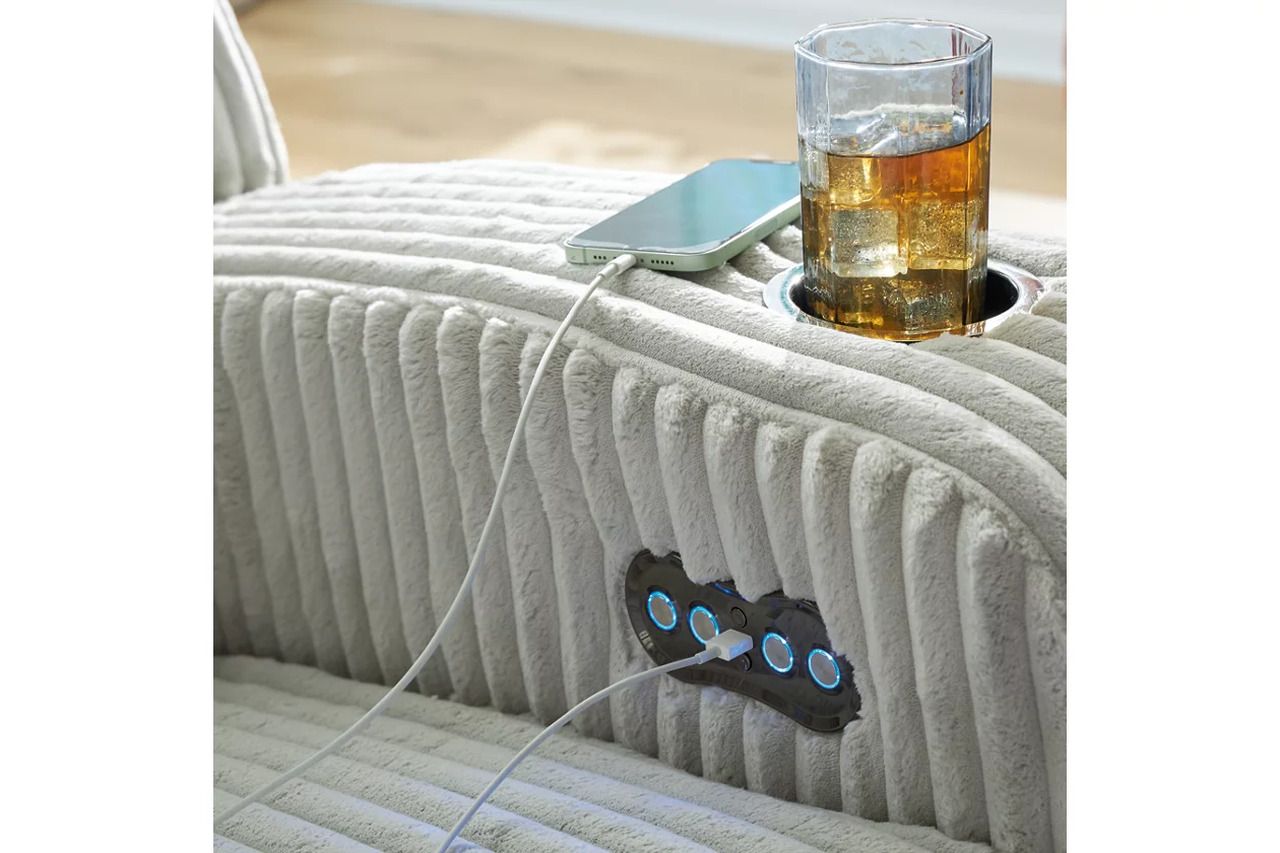Broad Cove Power Reclining Sofa In Alloy NC6420315