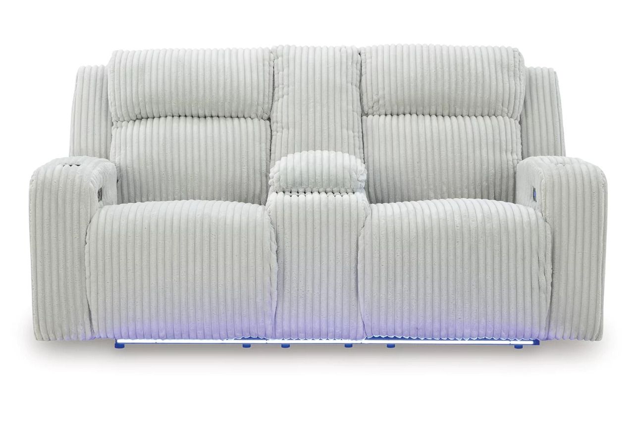 Broad Cove Power Reclining Loveseat with Console In Alloy NC6420318