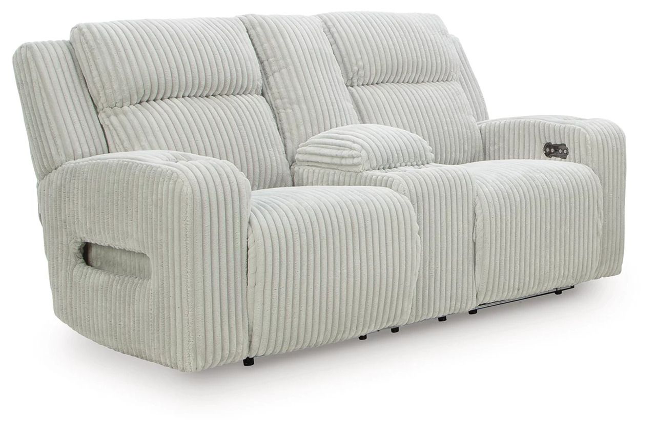 Broad Cove Power Reclining Loveseat with Console In Alloy NC6420318