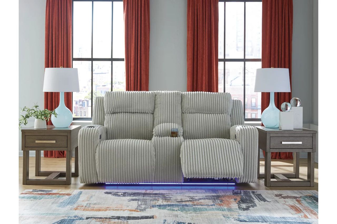 Broad Cove Power Reclining Loveseat with Console In Alloy NC6420318