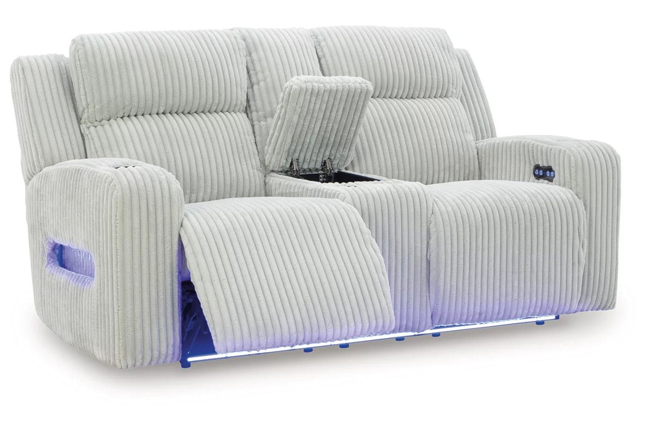 Broad Cove Power Reclining Loveseat with Console In Alloy NC6420318