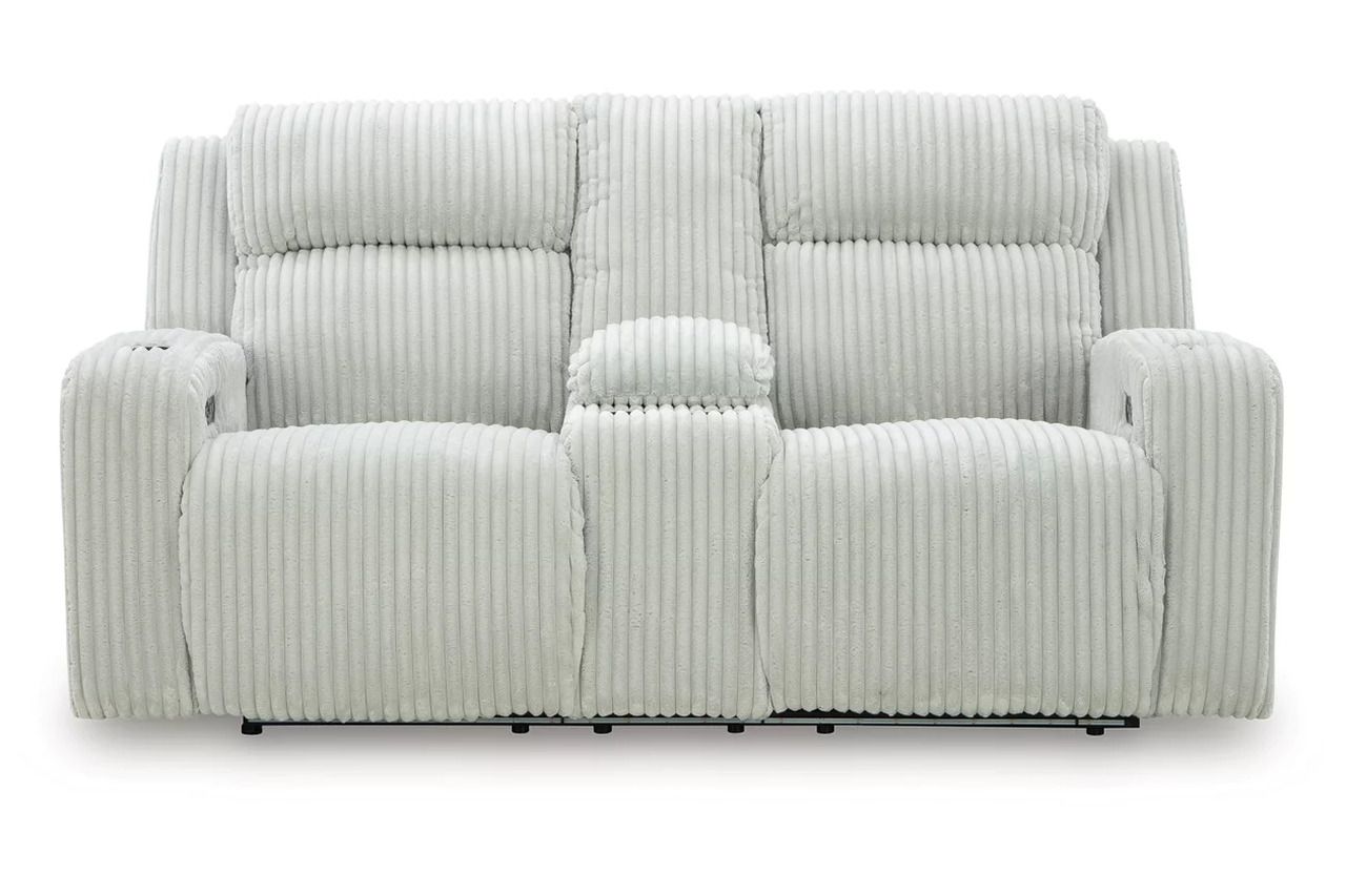 Broad Cove Power Reclining Loveseat with Console In Alloy NC6420318