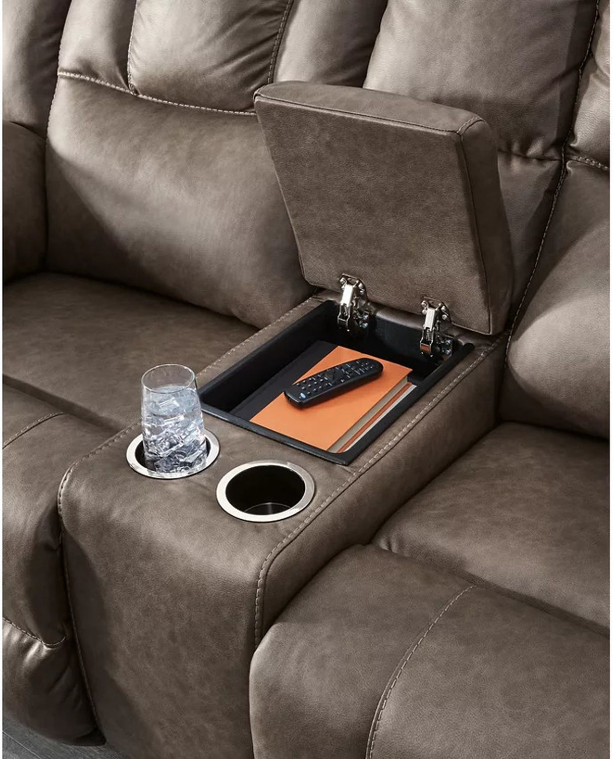 Windsley Reclining Loveseat with Console In Driftwood NC6450694