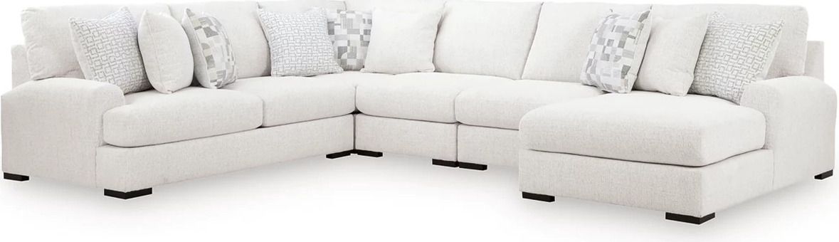 Kendrie 5-Piece Sectional with RAF Chaise In Chalk NC66906S11