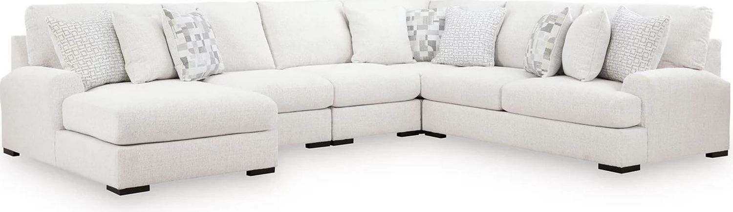 Kendrie 5-Piece Sectional with LAF Chaise In Chalk NC66906S12