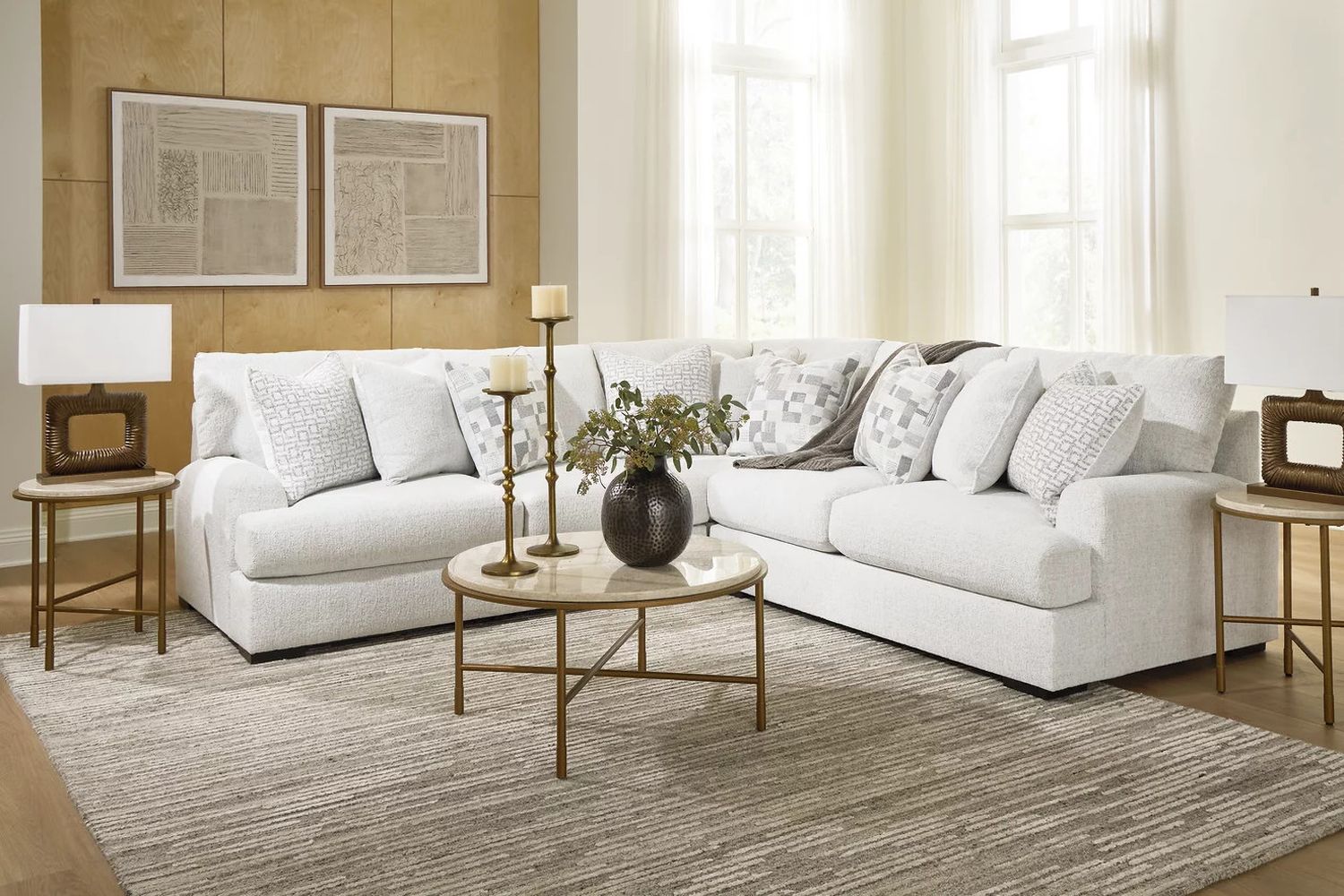 Kendrie 3-Piece Sectional In Chalk NC66906S4