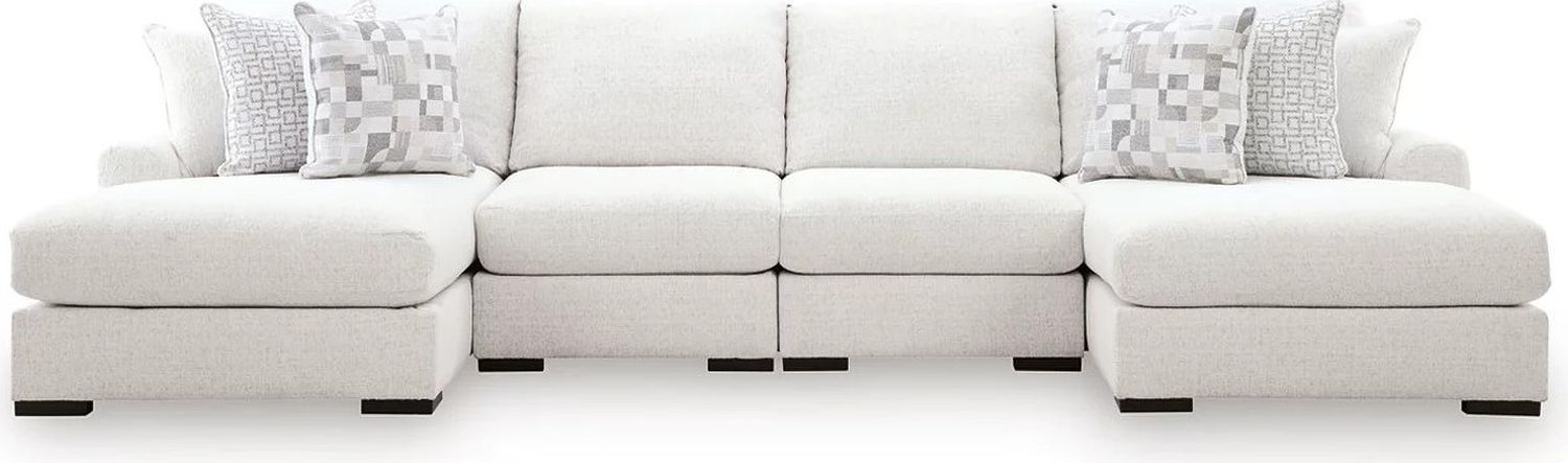 Kendrie 4-Piece Double Chaise Sectional In Chalk NC66906S8