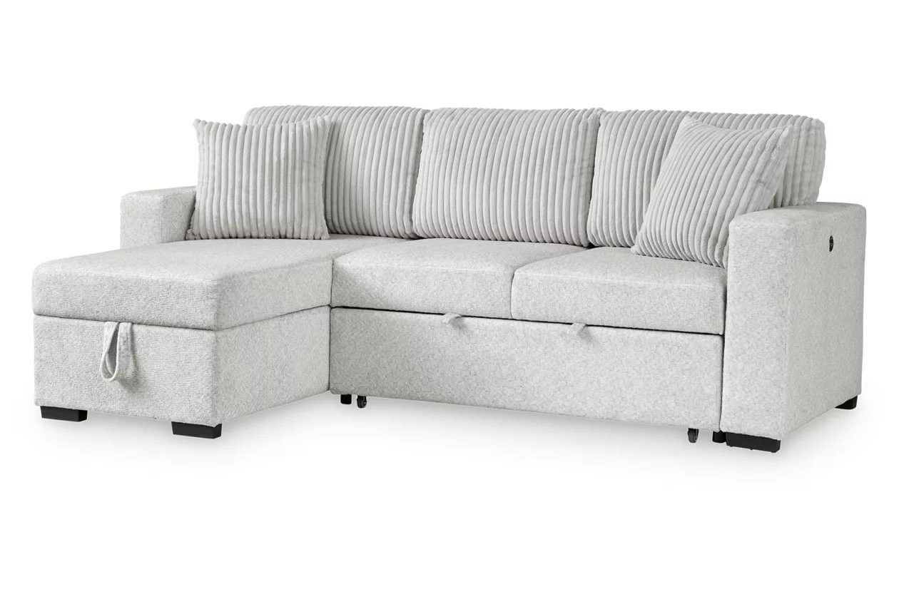 Tressment 2-Piece Sectional With Pop Up Sleeper And Chaise In Alloy NC67006S1