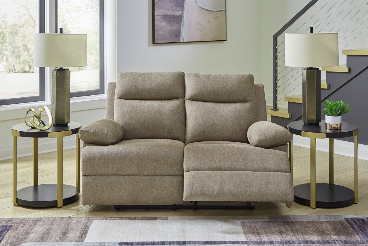 Yarrow Lane Reclining Loveseat In Mocha NC9140586