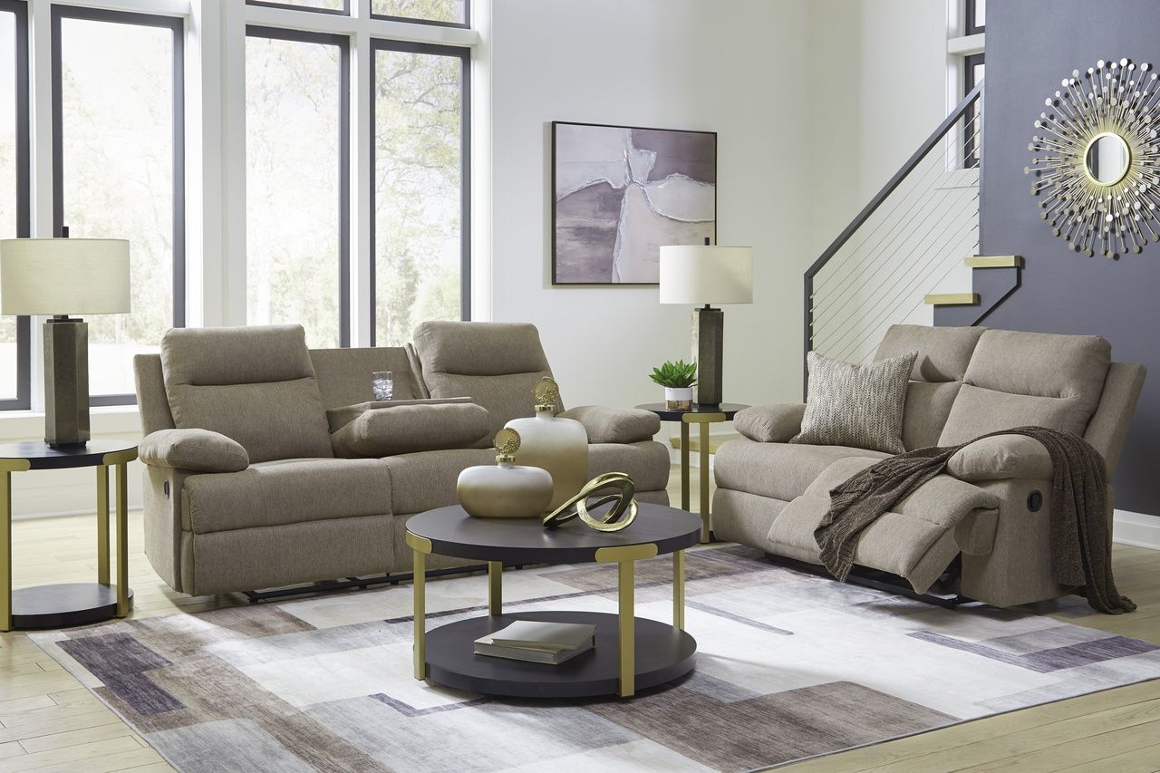 Yarrow Lane Reclining Loveseat In Mocha NC9140586