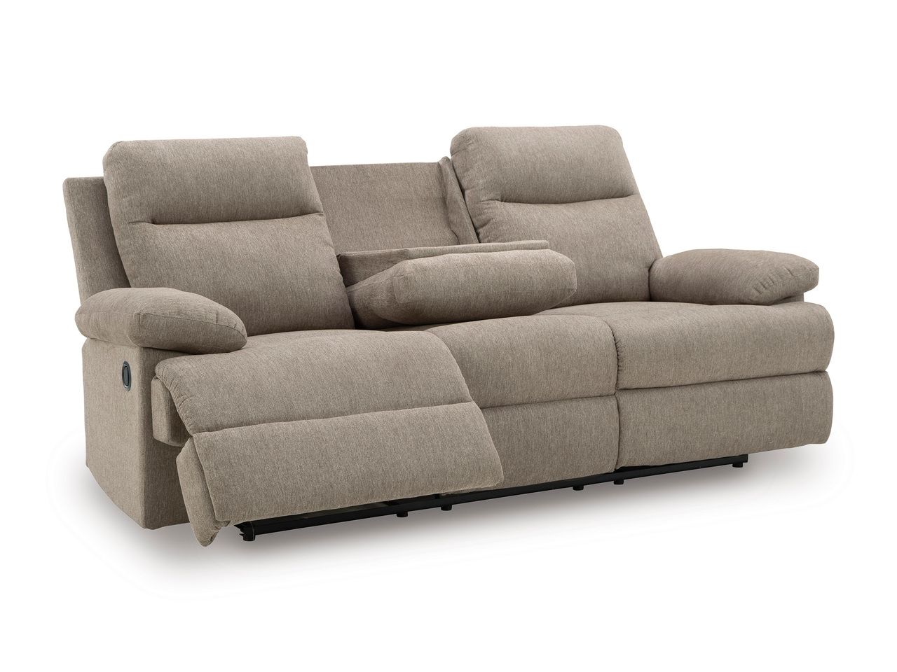 Yarrow Lane Reclining Sofa with Drop Down Table In Mocha NC9140589