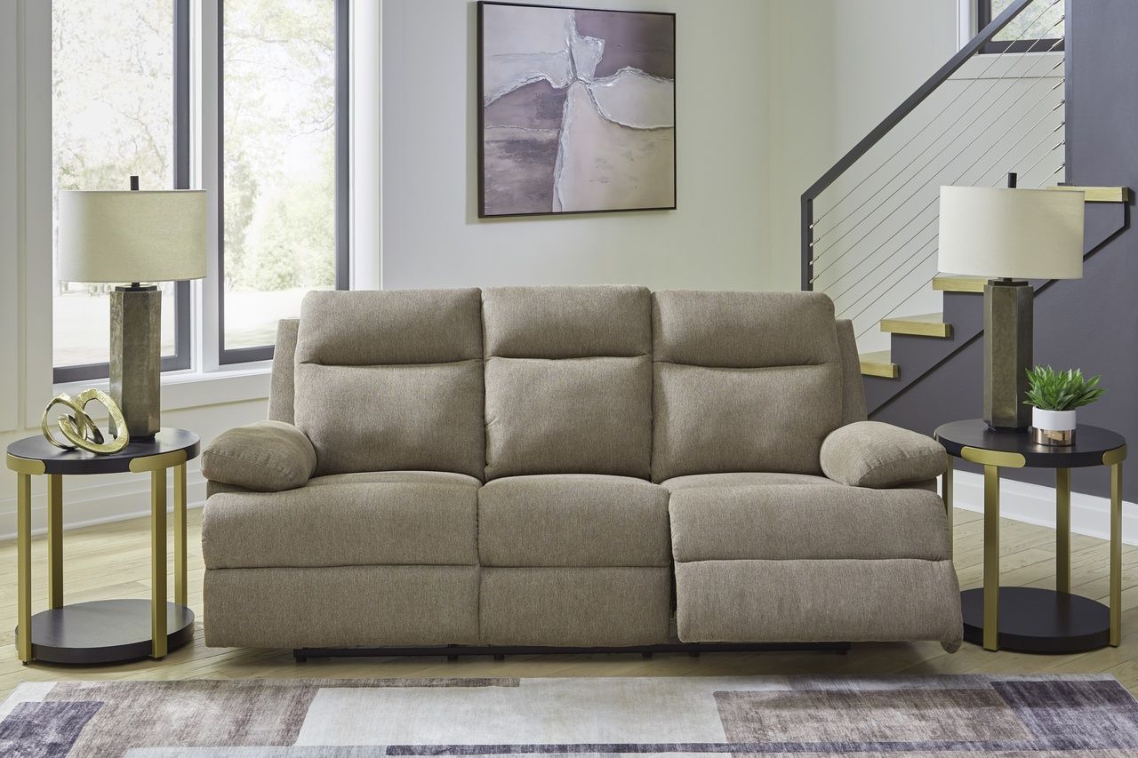 Yarrow Lane Reclining Sofa with Drop Down Table In Mocha NC9140589