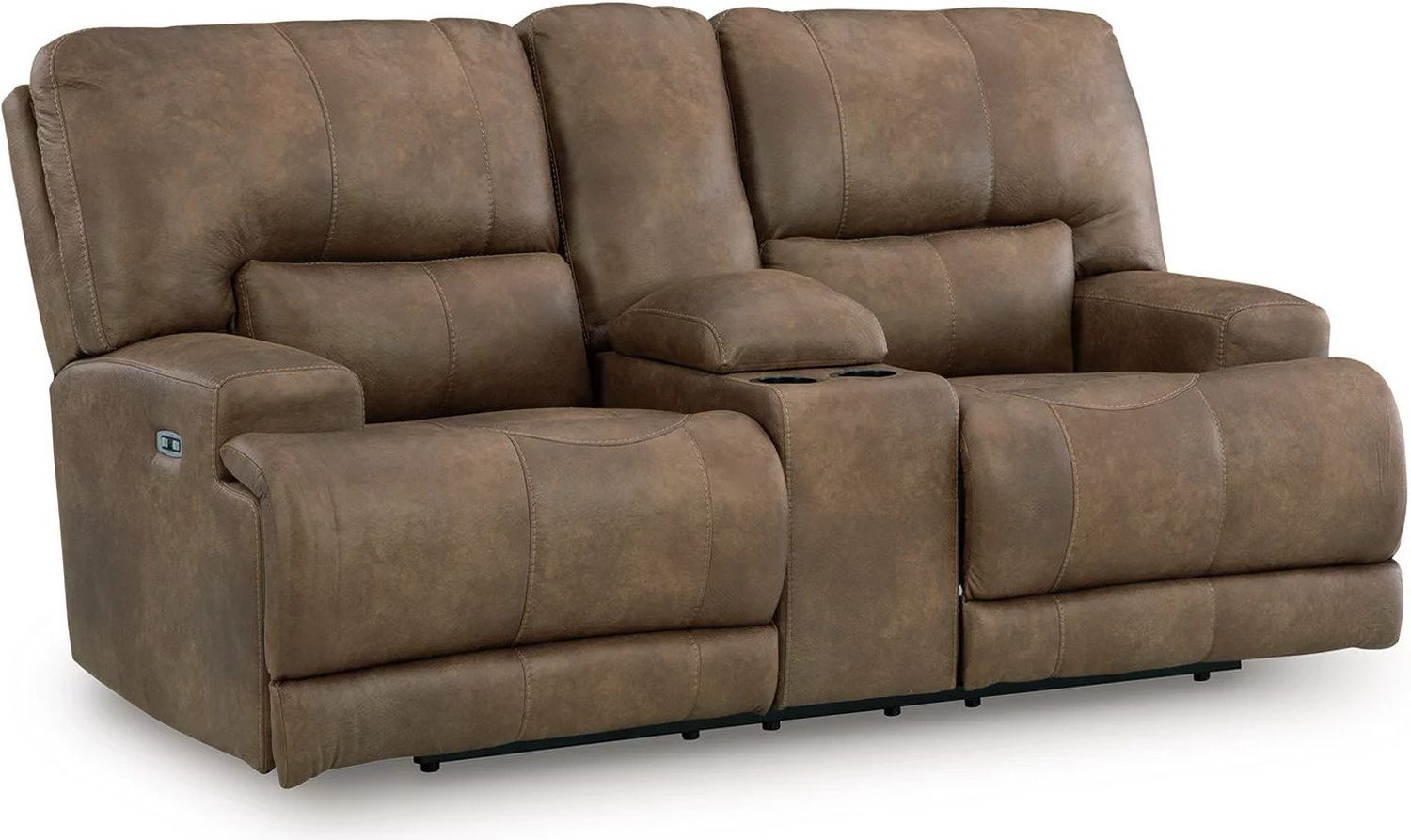 Bealeaf Power Reclining Loveseat with Console In Earth NC9180218