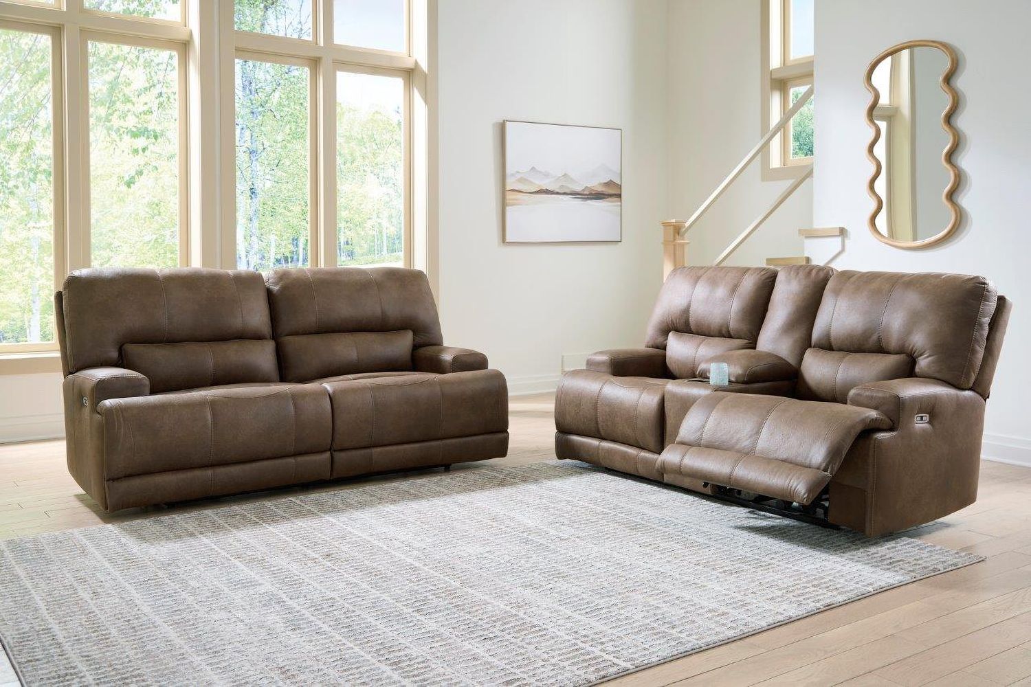 Bealeaf Power Reclining Sofa In Earth NC9180247