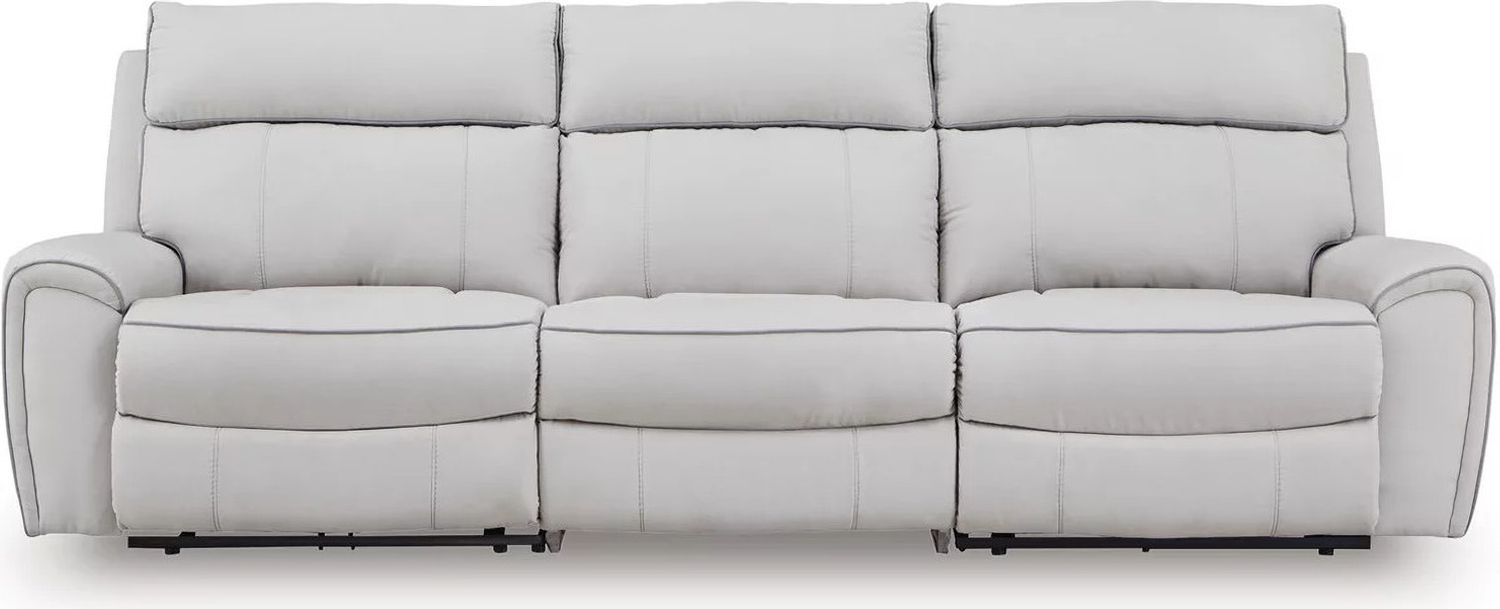 Tealwell 3-Piece Power Reclining Sectional Sofa In Pearl and Ash NC98802S1