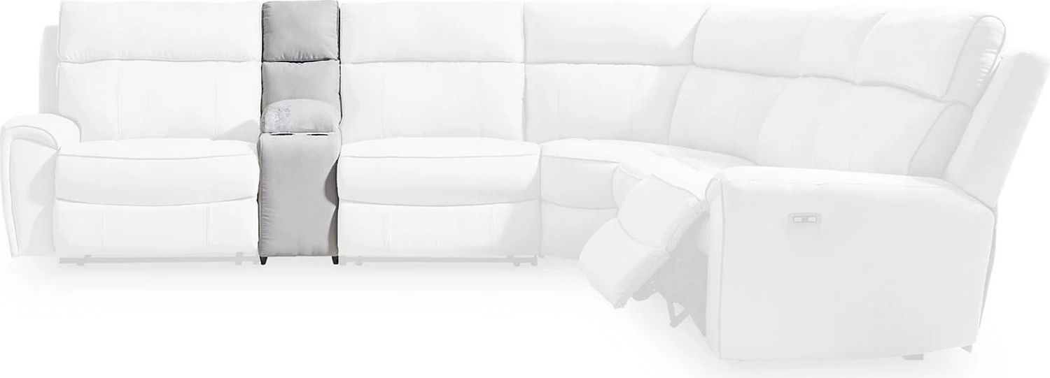 Tealwell 6-Piece Power Reclining Sectional In Pearl and Ash NC98802S10