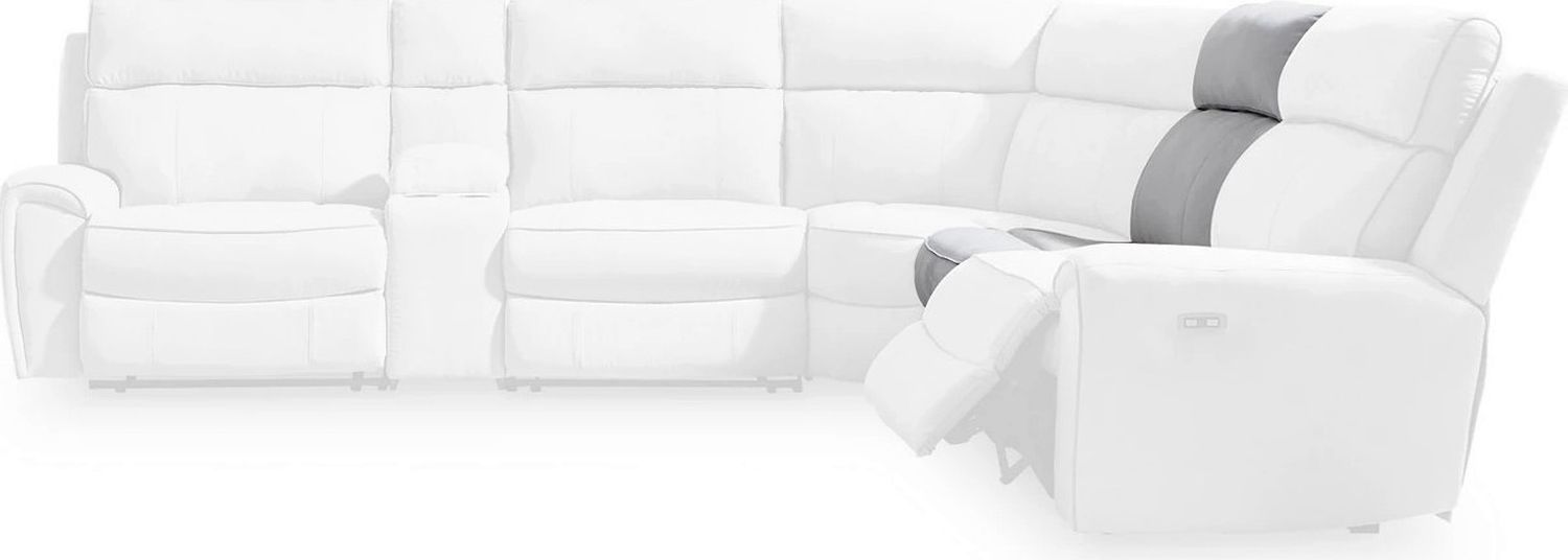 Tealwell 6-Piece Power Reclining Sectional In Pearl and Ash NC98802S10