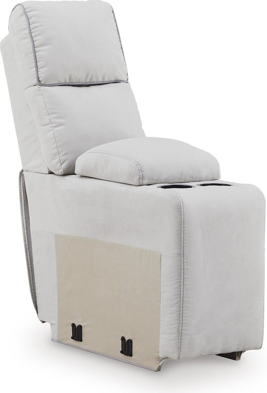 Tealwell 3-Piece Power Reclining Sectional Loveseat In Pearl and Ash NC98802S3