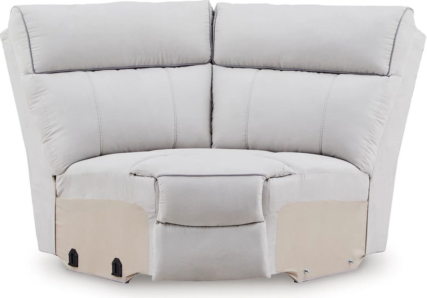Tealwell 7-Piece Reclining Sectional with Storage Consoles In Pearl and Ash NC98802S34