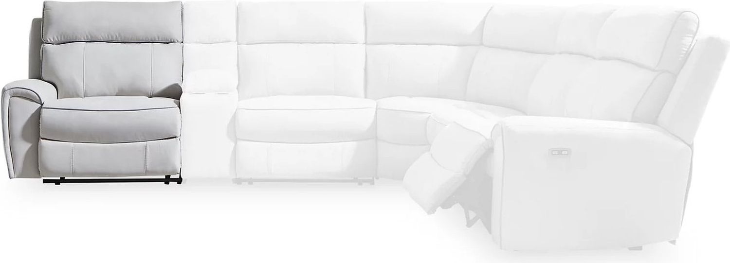 Tealwell 7-Piece Reclining Sectional with Storage Consoles In Pearl and Ash NC98802S34