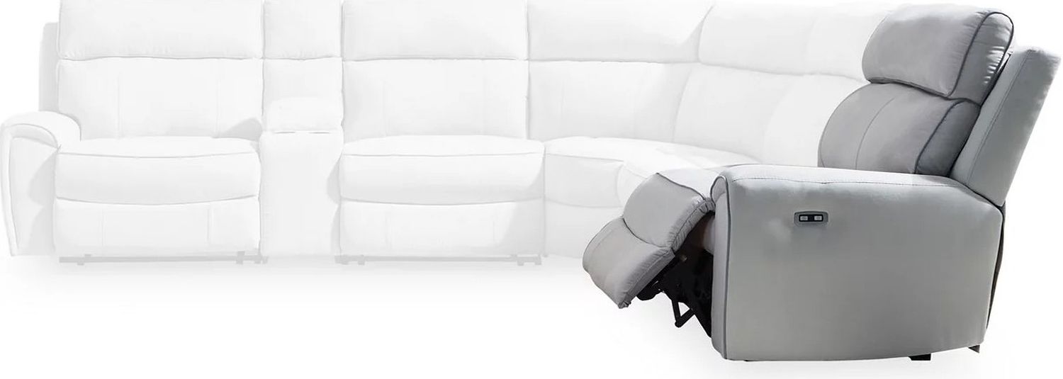 Tealwell 7-Piece Reclining Sectional with Storage Consoles In Pearl and Ash NC98802S34
