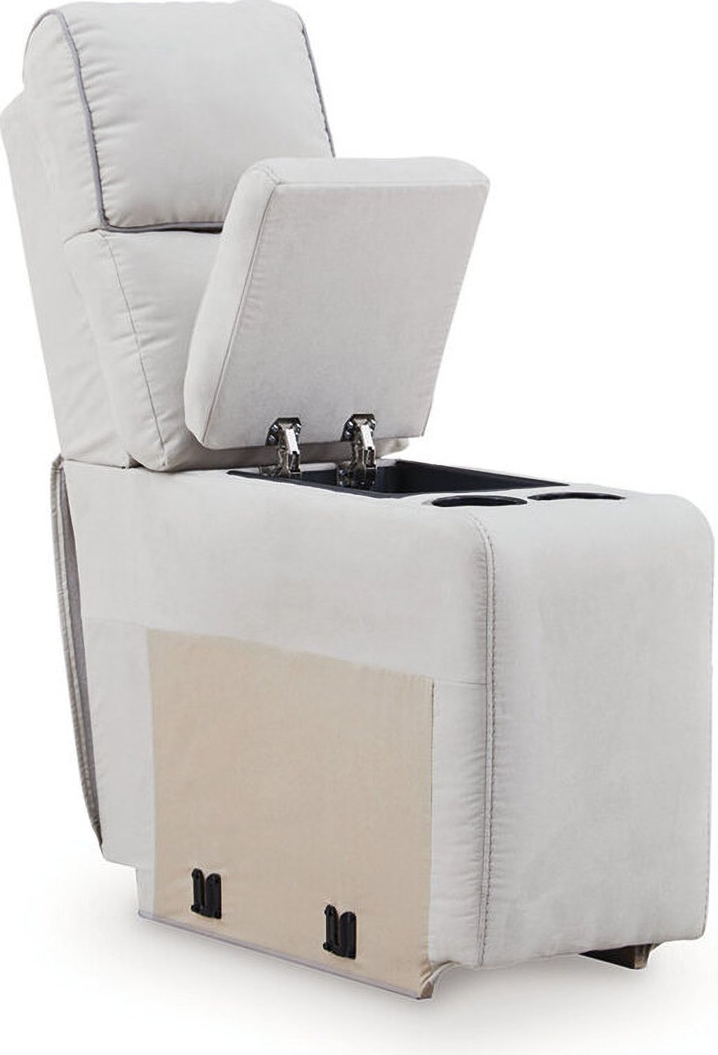 Tealwell 6-Piece Reclining Sectional with Storage Console In Pearl and Ash NC98802S36