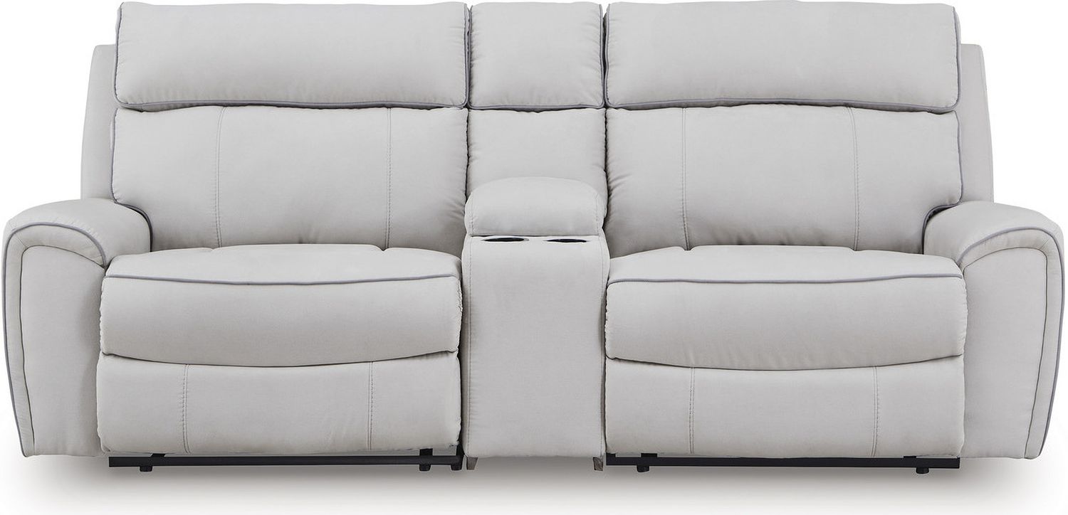 Tealwell 6-Piece Reclining Sectional with Storage Console In Pearl and Ash NC98802S36