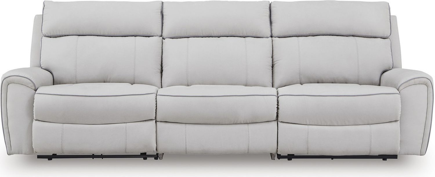 Tealwell 5-Piece Power Reclining Sectional In Pearl and Ash NC98802S8
