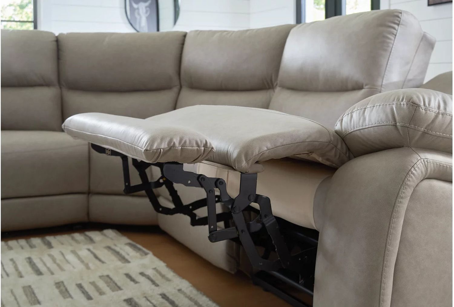 Bearmonte 6-Piece Power Reclining Sectional In Pebble NC99201S10