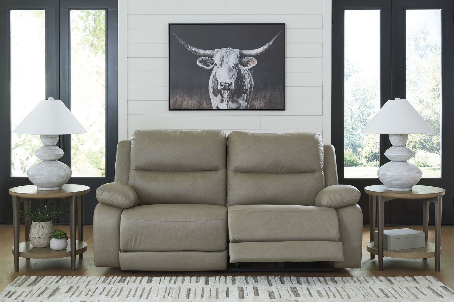 Bearmonte 6-Piece Power Reclining Sectional In Pebble NC99201S10