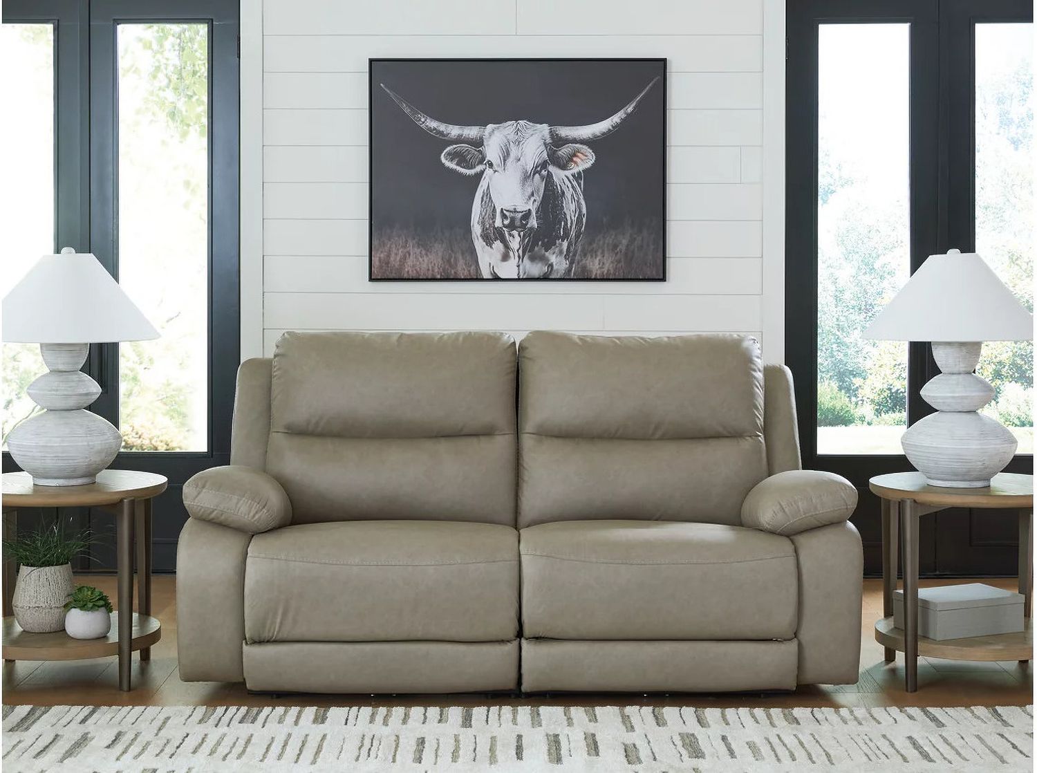 Bearmonte 2-Piece Reclining Loveseat In Pebble NC99201S21