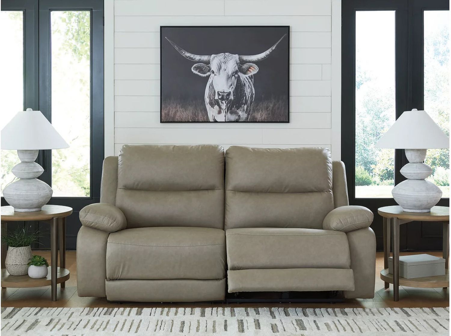 Bearmonte 2-Piece Reclining Loveseat In Pebble NC99201S21