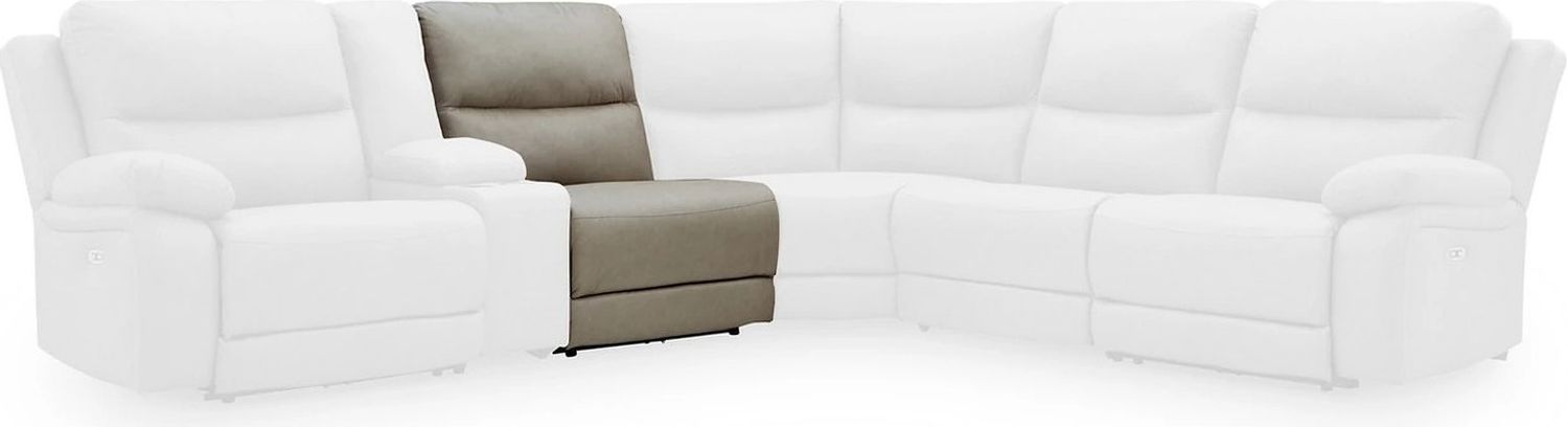 Bearmonte 6-Piece Reclining Sectional with Storage Console In Pebble NC99201S36