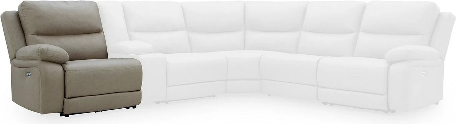 Bearmonte 5-Piece Power Reclining Sectional In Pebble NC99201S8
