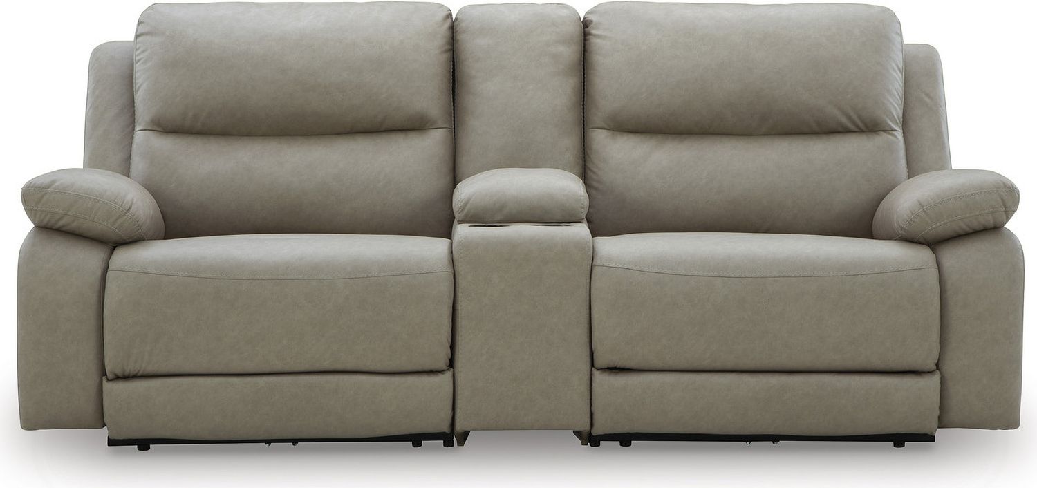Bearmonte 5-Piece Power Reclining Sectional In Pebble NC99201S8