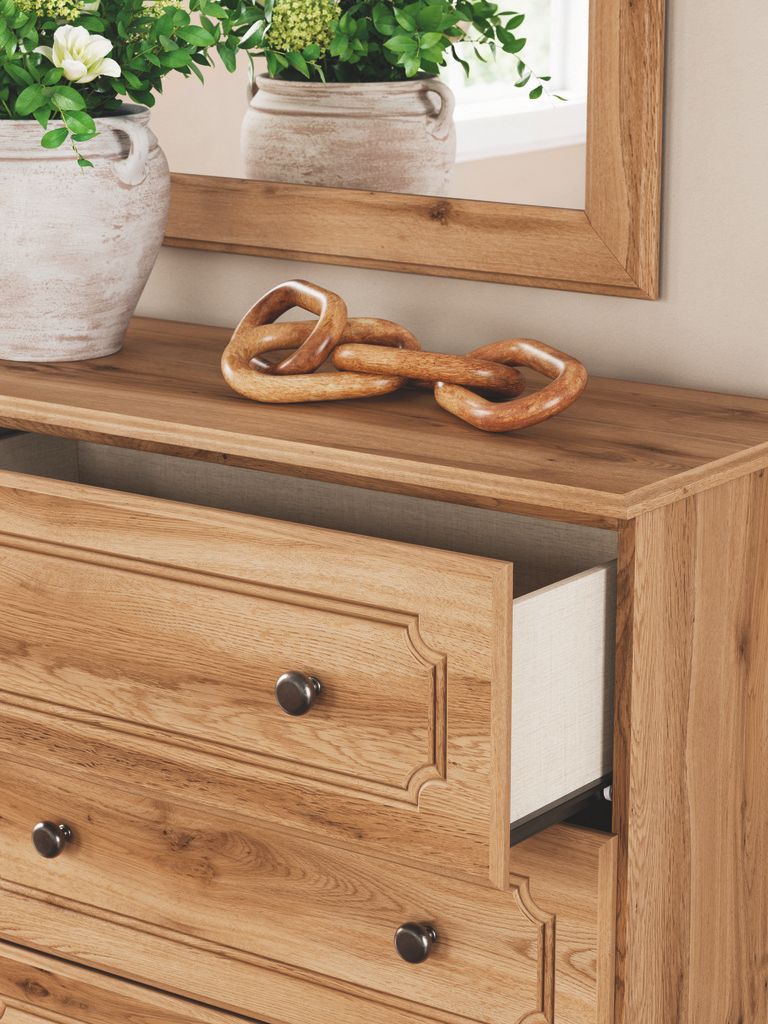Bestmere Bedroom Mirror In Warm Brown NCB107536