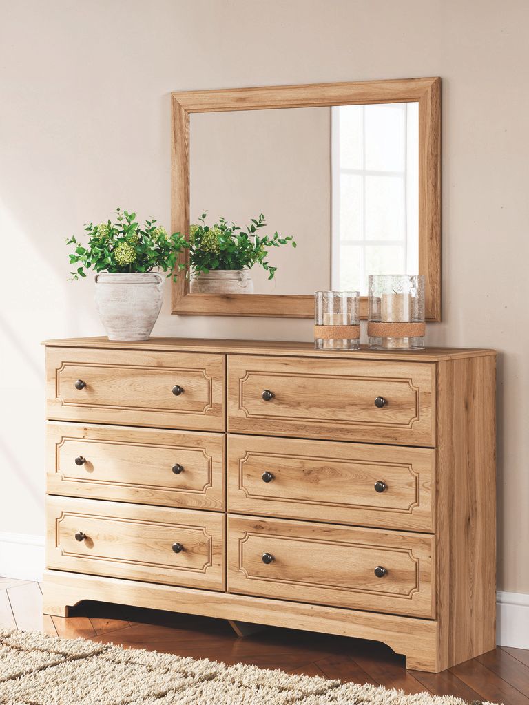 Bestmere Bedroom Mirror In Warm Brown NCB107536