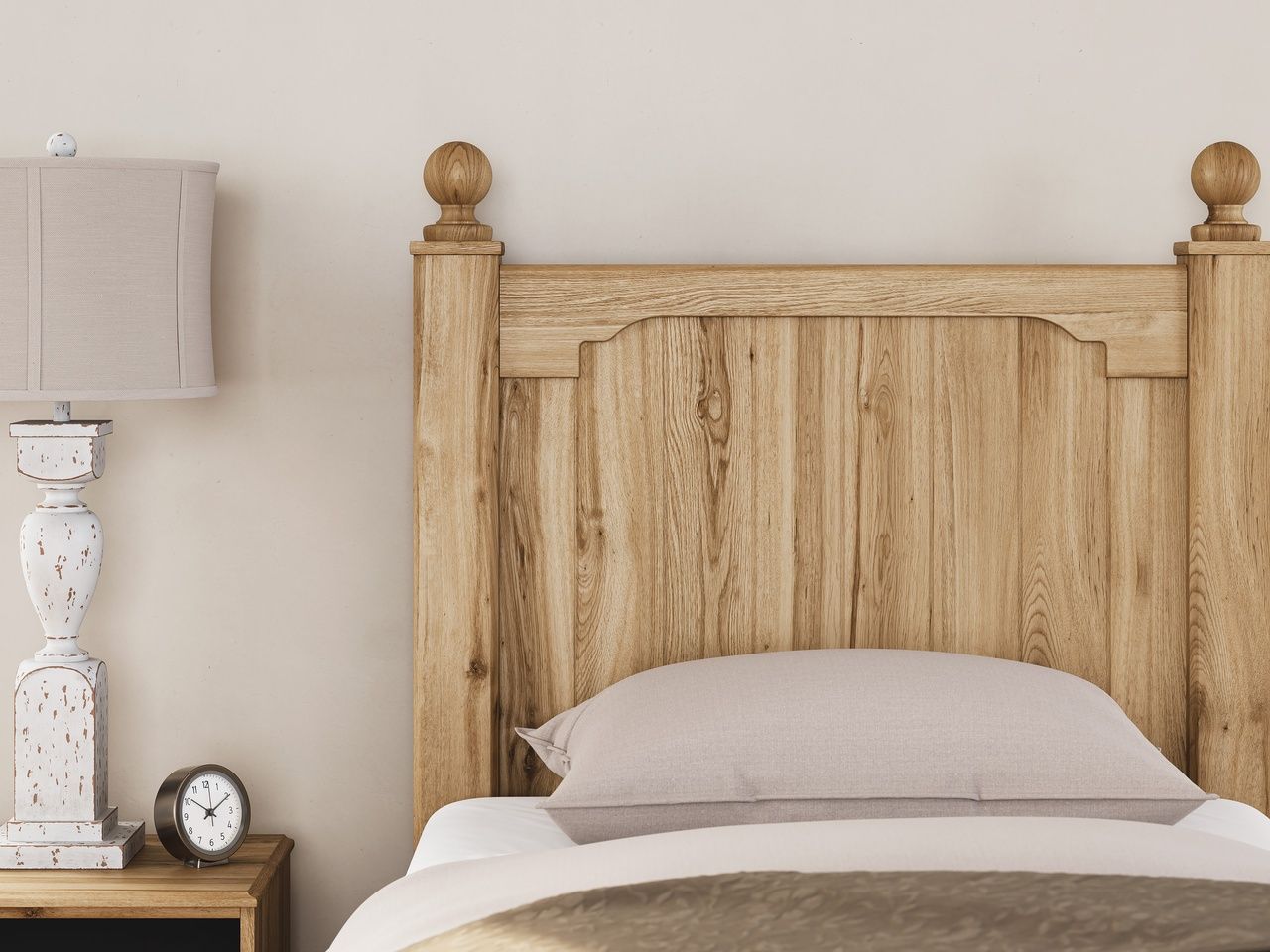 Bestmere Twin Panel Bed In Warm Brown NCB1075B2