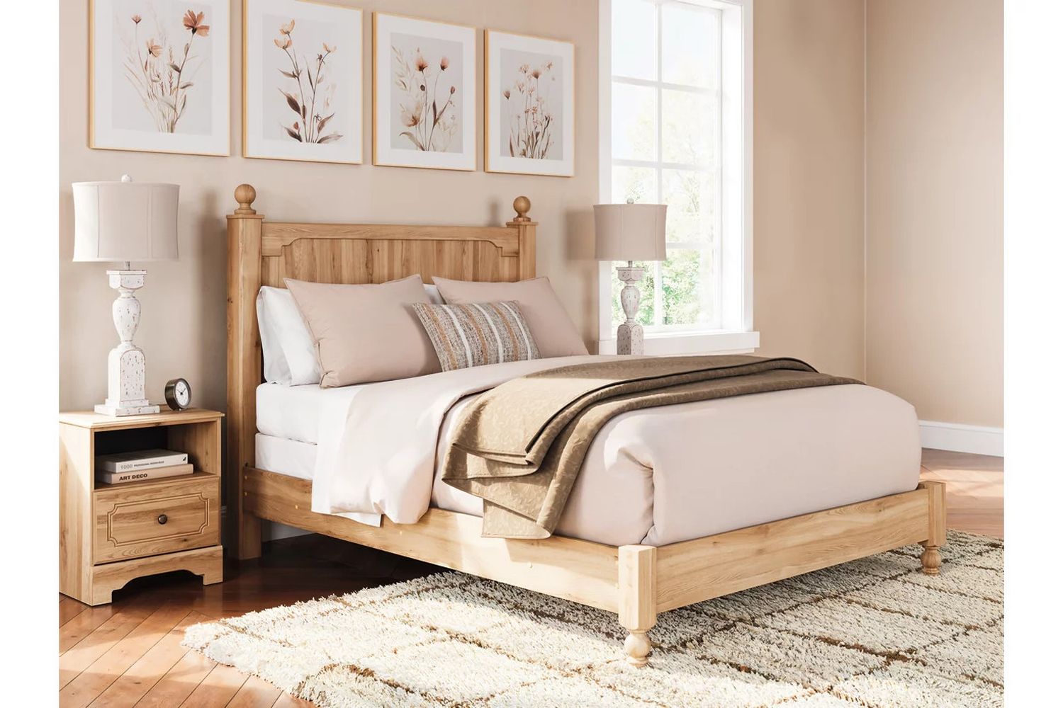 Bestmere Queen Panel Bed In Warm Brown NCB1075B7