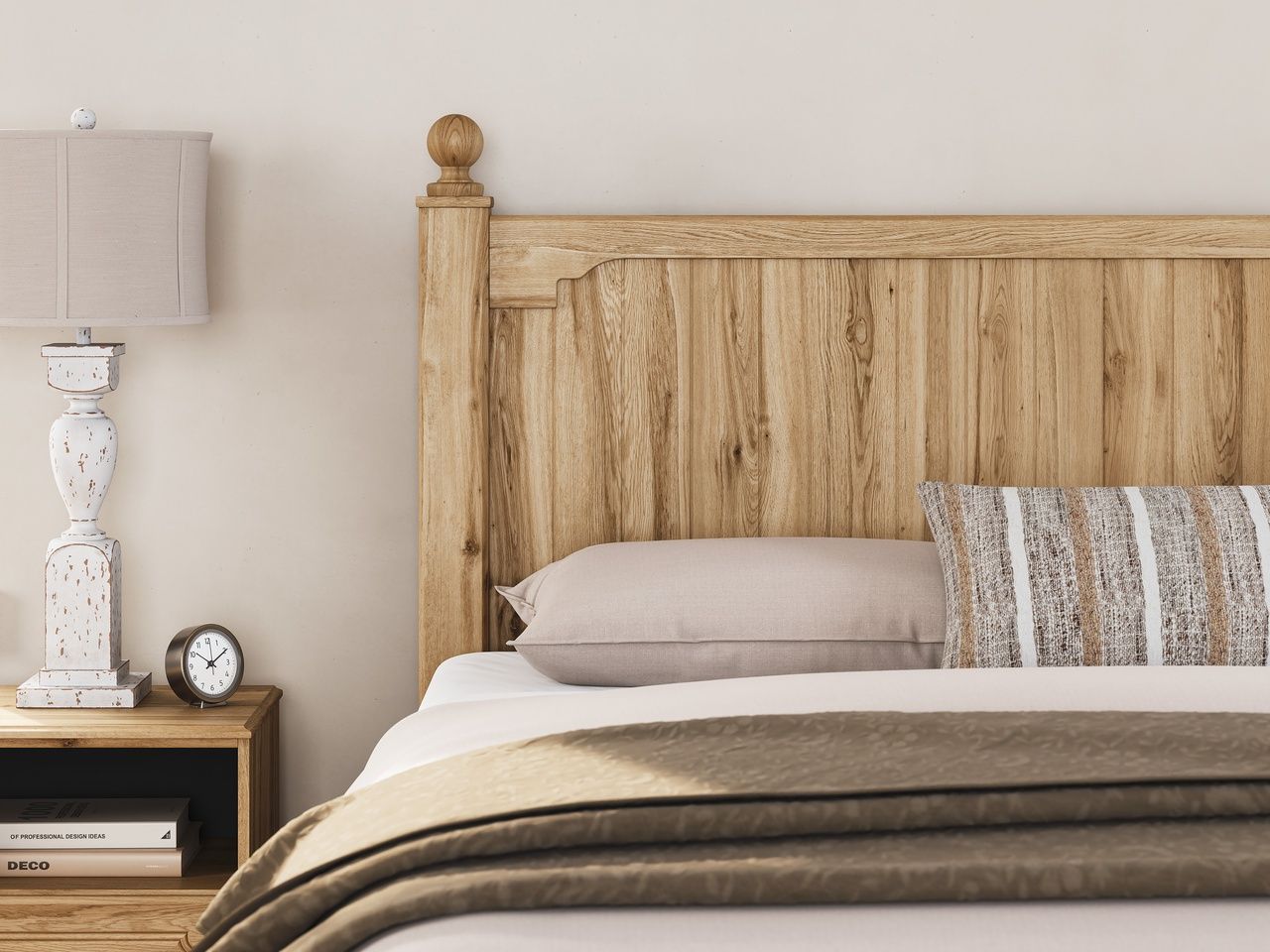 Bestmere King Panel Bed In Warm Brown NCB1075B8